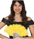 Abanico de plumas Amarillo