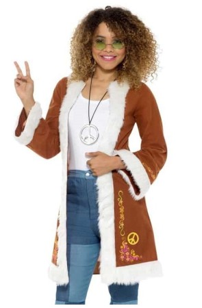 Abrigo de Hippie Marrón  mujer