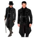 Abrigo gótico para hombre de terciopelo, frac steampunk, para carnaval, Halloween, cosplay