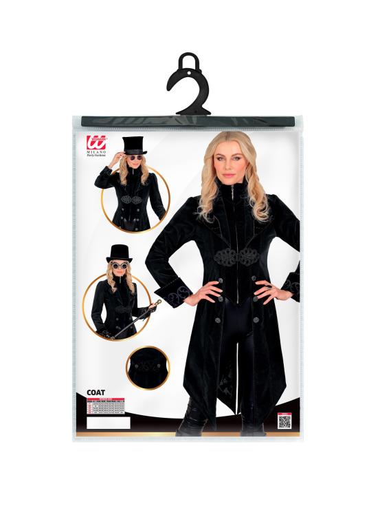 Abrigo gótico para mujer de terciopelo, frac steampunk, para carnaval, Halloween, cosplay