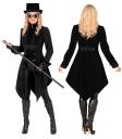 Abrigo gótico para mujer de terciopelo, frac steampunk, para carnaval, Halloween, cosplay