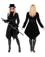 Abrigo gótico para mujer de terciopelo, frac steampunk, para carnaval, Halloween, cosplay
