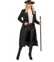Abrigo Victoriano Negro para Disfraces de Época y Steampunk