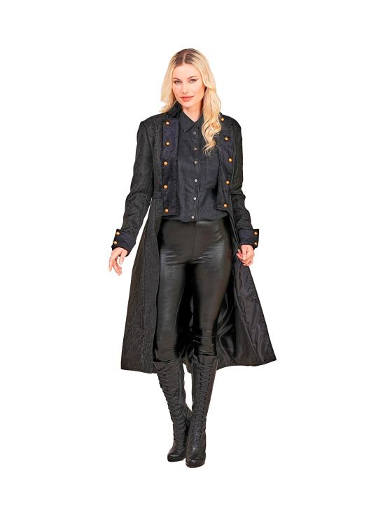 Abrigo Victoriano Negro para Disfraces de Época y Steampunk