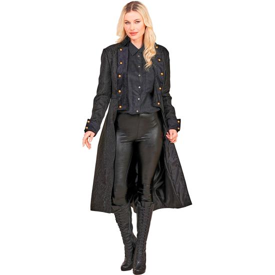 Abrigo Victoriano Negro para Disfraces de Época y Steampunk