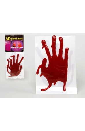HALLOWEEN ADHESIVO CRISTAL 2 MANOS SANGRE 39X16