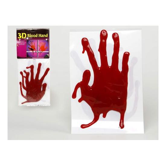HALLOWEEN ADHESIVO CRISTAL 2 MANOS SANGRE 39X16