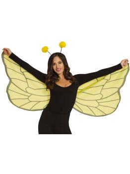 Alas abeja con diadema 150x60 cms.
