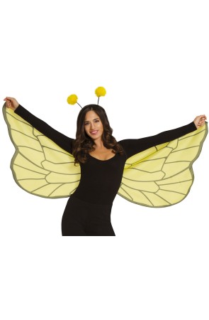 Alas abeja con diadema 150x60 cms.