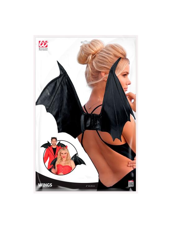 Alas de Diablo Rojas o Murciélago Negras Moldeables 84x36 cm