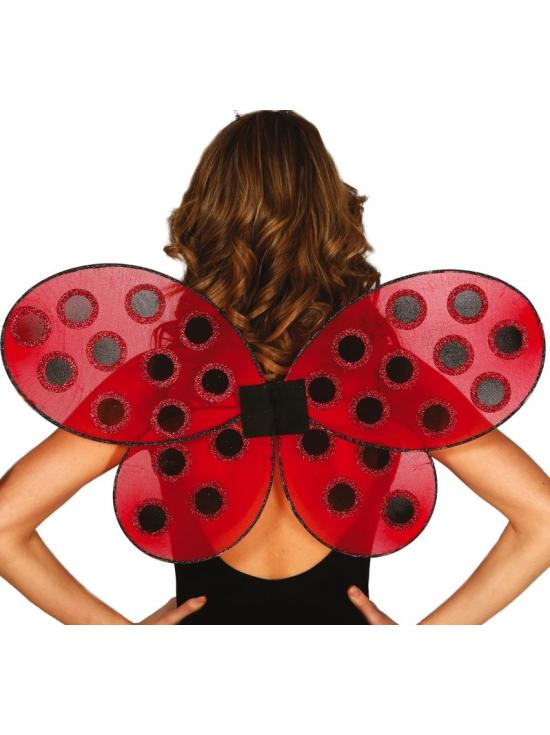 Alas de mariquita de 52 x 43 cms para disfraces