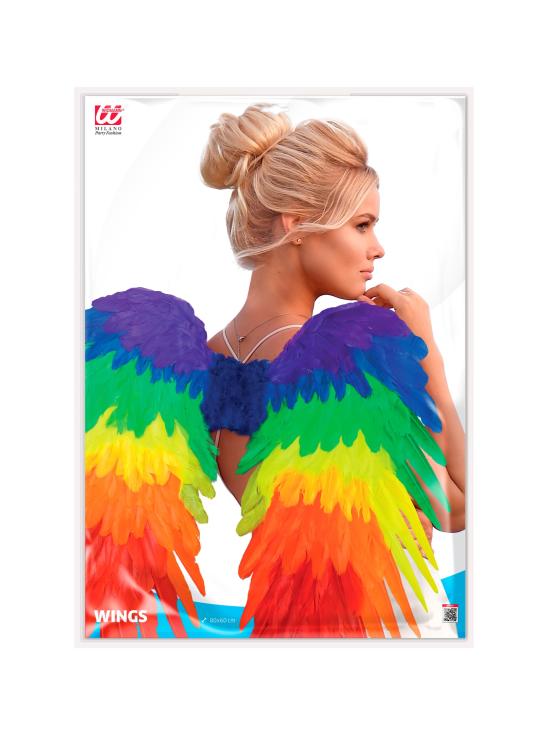 Alas De Plumas Arcoiris de 50x50Cm