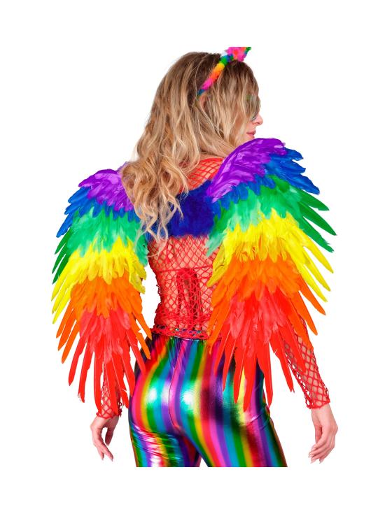 Alas De Plumas Arcoiris de 50x50Cm