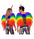 Alas De Plumas Arcoiris de 50x50Cm