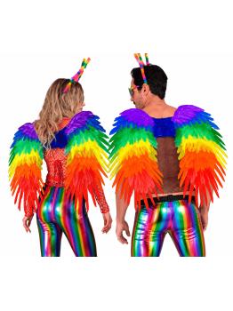 Alas De Plumas Arcoiris de 50x50Cm