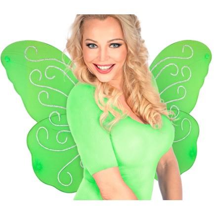 Alas Mariposa con Purpurina en color verde