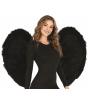 Alas negras de plumas 80 × 55 cm