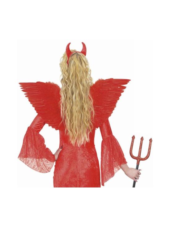 Alas rojas con plumas 86X31 cms