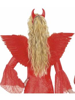 Alas rojas con plumas 86X31 cms