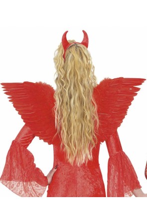 Alas rojas con plumas 86X31 cms