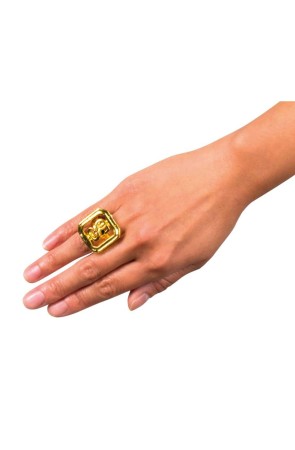 Anillo Dollar Dorado.