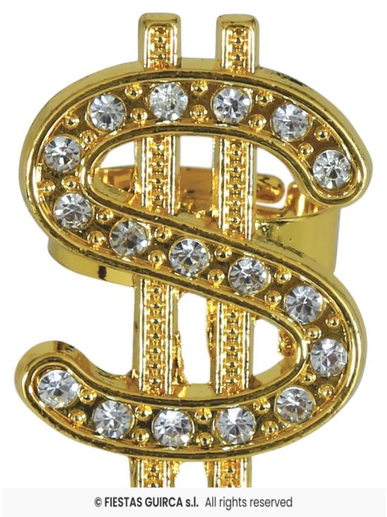 Anillo Dollar Dorado.