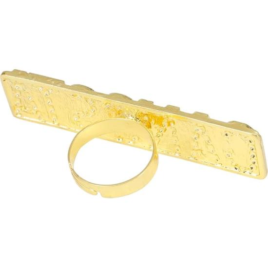 Anillo dorado “GANGSTA” – Accesorio Hip Hop/Rapero para Disfraces (Talla Única) Anillo dorado “GANGSTA” – Accesorio Hip Hop/Rapero para Disfraces (Talla Única)