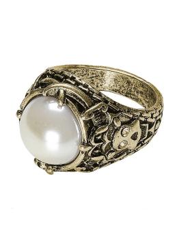 Anillo Oro con Perla Blanca .