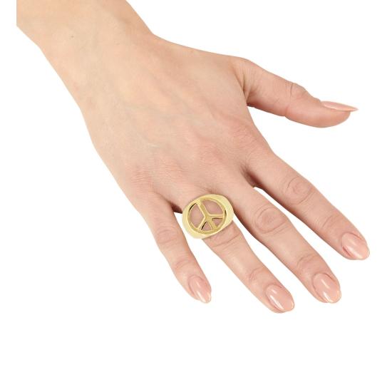 Anillo Paz y Amor color Oro. Anillo Paz y Amor color Oro.