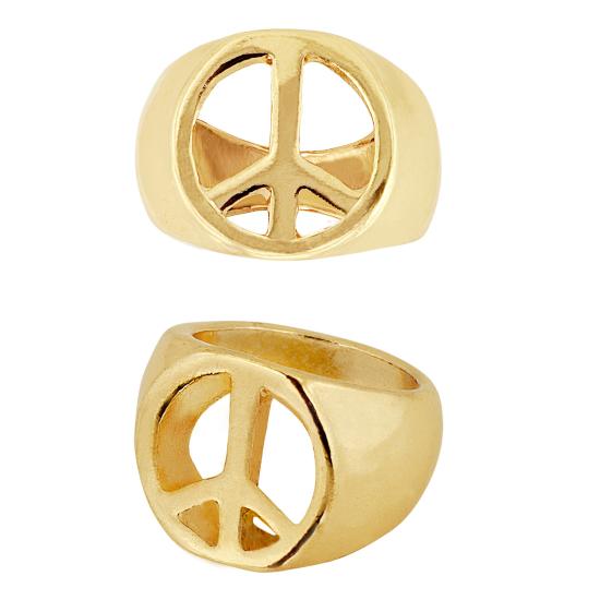 Anillo Paz y Amor color Oro. Anillo Paz y Amor color Oro.