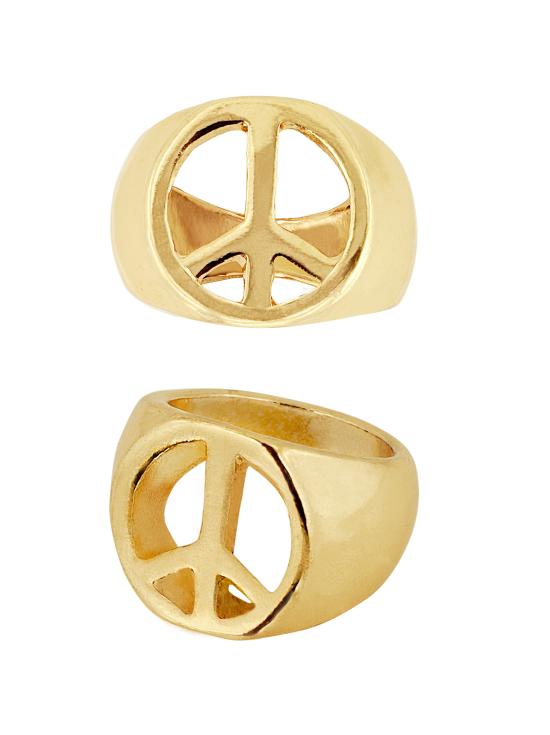 Anillo Paz y Amor color Oro.