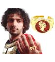 Anillo Romano Rojo – Accesorio de Joyería para Disfraces de Gladiador y Emperador