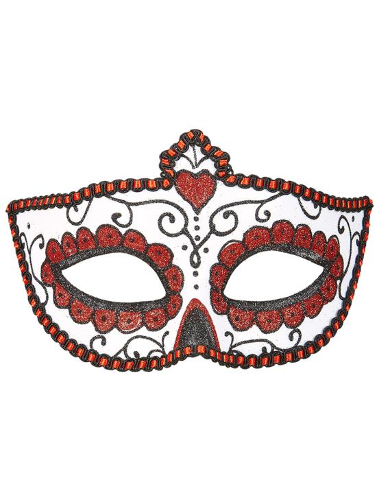 Antifaz de Catrina con brillantina  mujer