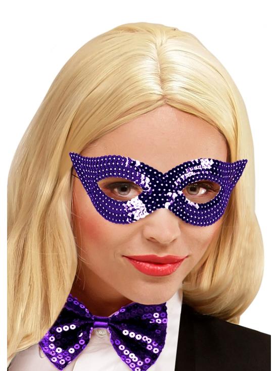 Antifaz lentejuelas colores Violeta