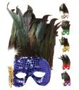 Antifaz Plumas de Colores adultos