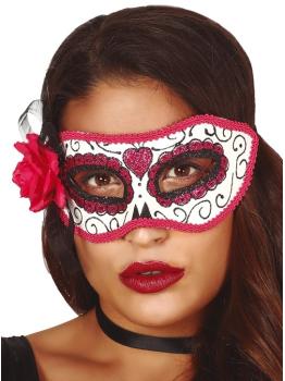 Antifaz Rosa de Catrina