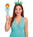 Antorcha Decorativa Multicolor para Fiestas