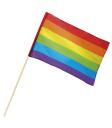Bandera   ArcoIris 30 x 45 cm + Palo Banera 76 cms