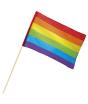 Bandera   ArcoIris 30 x 45 cm + Palo Banera 76 cms