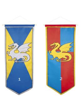 Bandera Medieval Tela Dragón 1 m