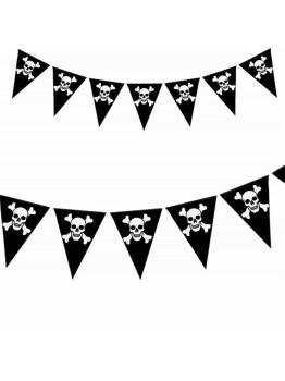 Banderines Piratas Calavera 6 m.