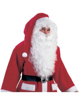 Barba larga de Papá Noel en color blanco Profesional