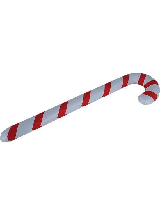 Bastón de Navidad Hinchable (90 cm) - Blanco y Rojo