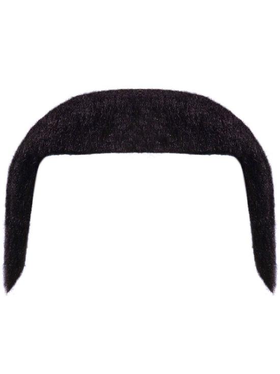 Bigote Negro años 70 con adhesivo.