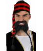 Bigote Negro con trenzas disfraz