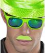 Bigote Neon Verde con adhesivo