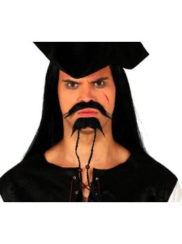 Bigote y Perilla Pirata con Trenzas