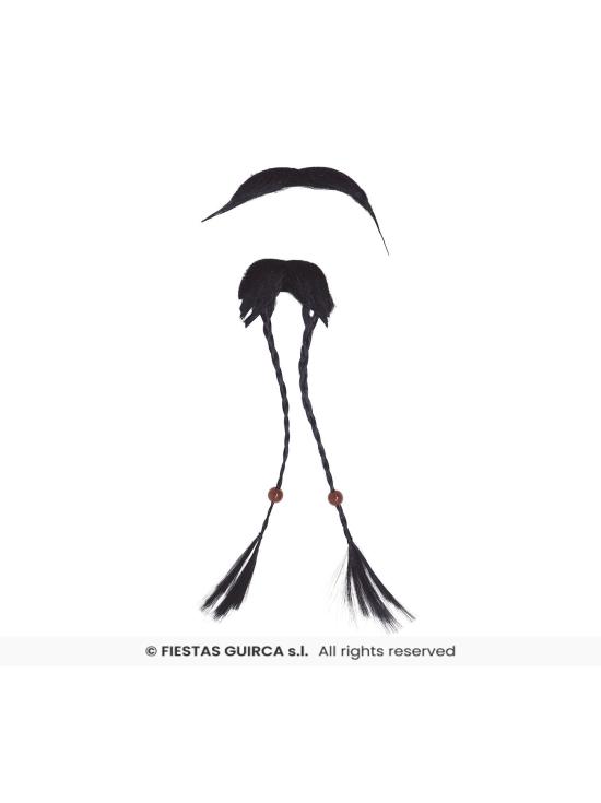 Bigote y Perilla Pirata con Trenzas