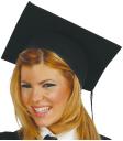 Birrete fieltro Estudiante para adulto