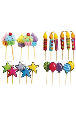 BLISTER DE 5 VELAS SURTIDOS FANTASIA